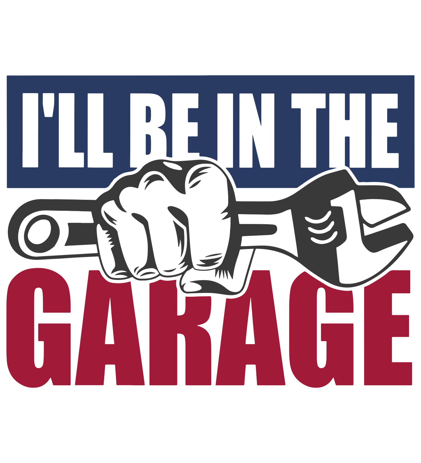I’ll Be In The Garage (Red and Blue)