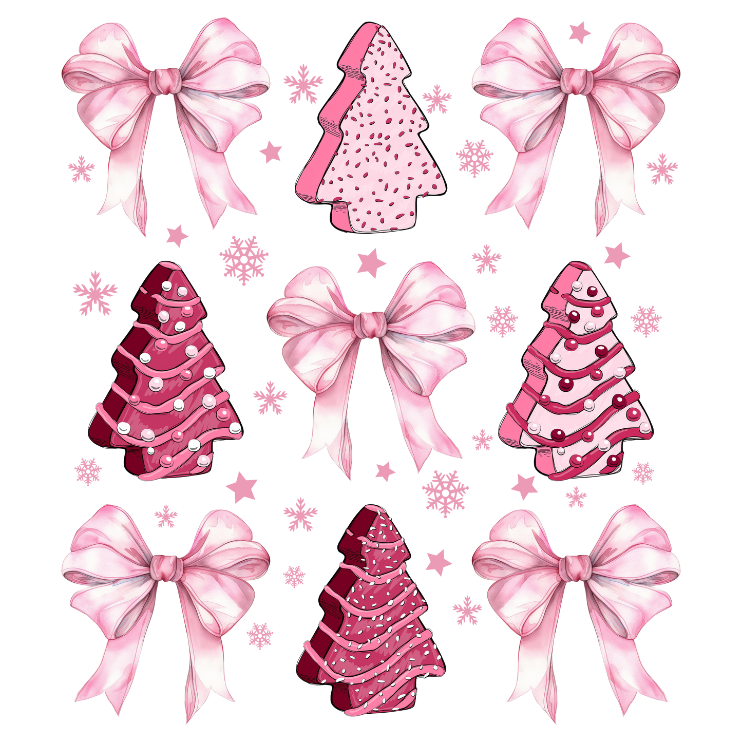 Pink Little Debby Trees and Bows