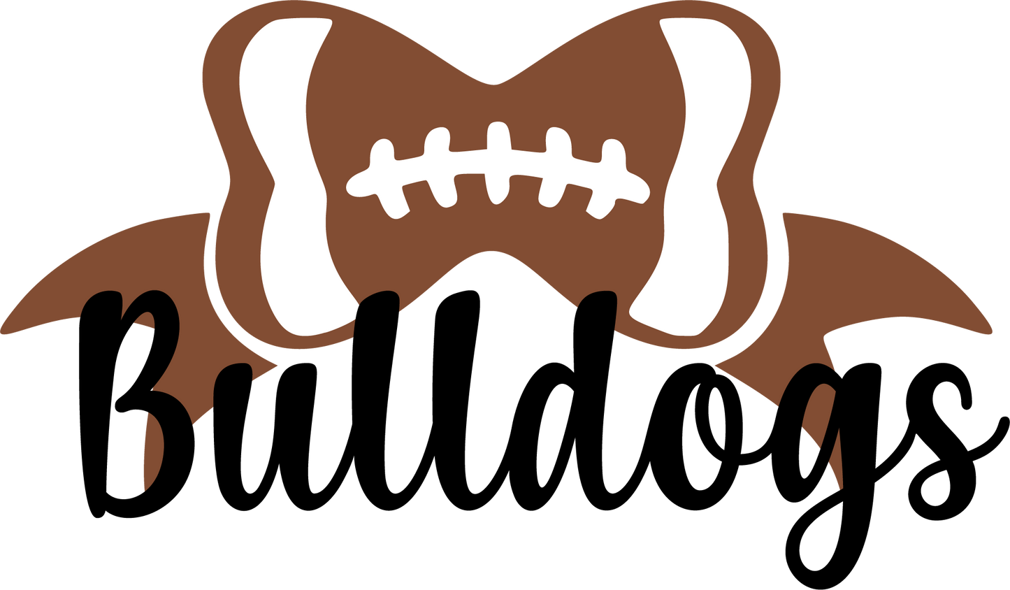 Bulldogs Football Bow