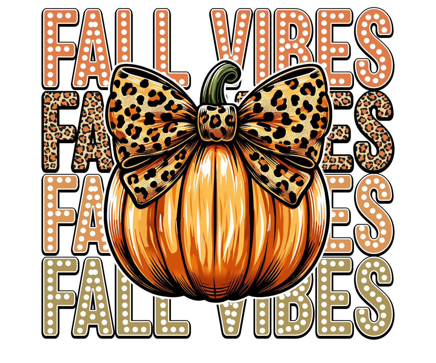 Fall Vibes Cheetah Pumpkin