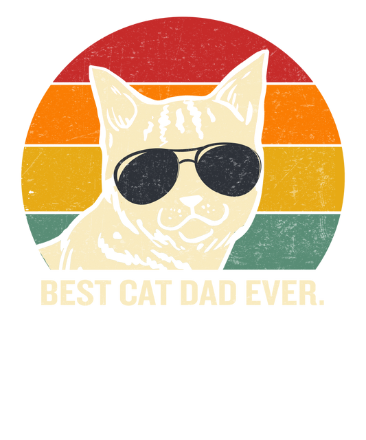 Best Cat Dad Ever Vintage